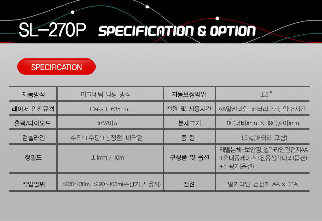 新坤SL-270P自動(dòng)安平激光標線(xiàn)儀